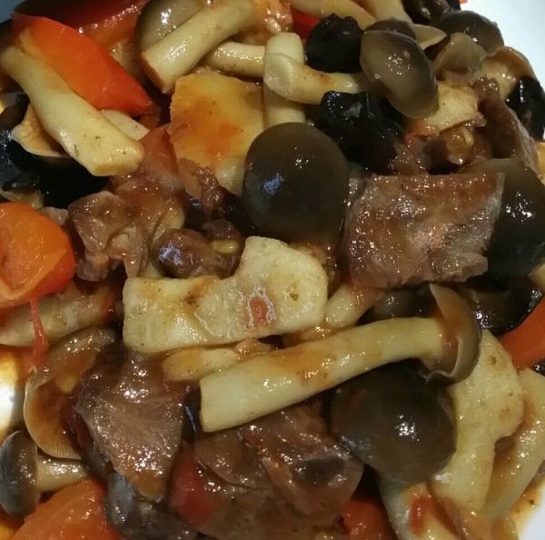 茄汁牛肉蟹味菇
