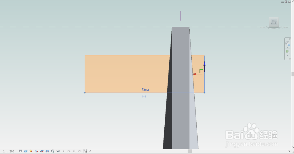 Revit体量中如何选取空心形状?选中一个面拉伸？