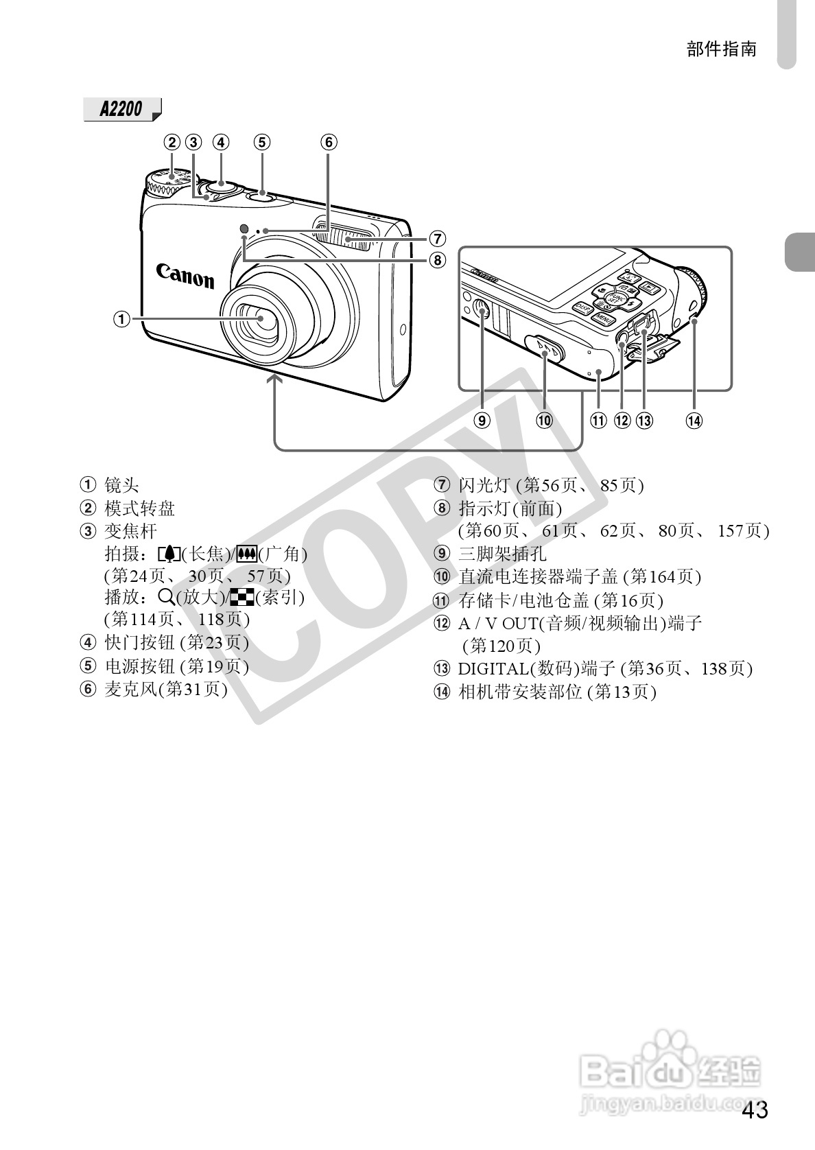 佳能PowerShot A2200相机使用说明书:[5]