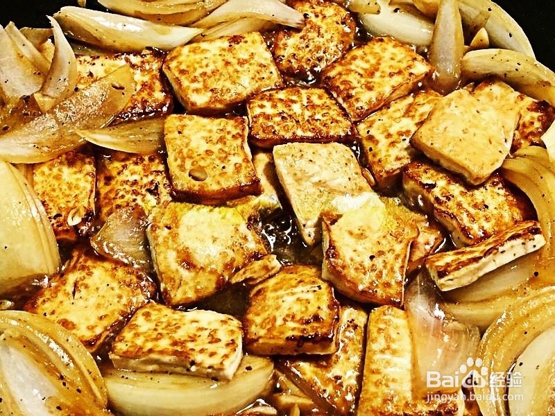 如何做洋葱黑胡椒烧豆腐