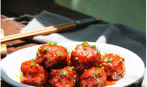 家常茄汁藕肉圆的做法