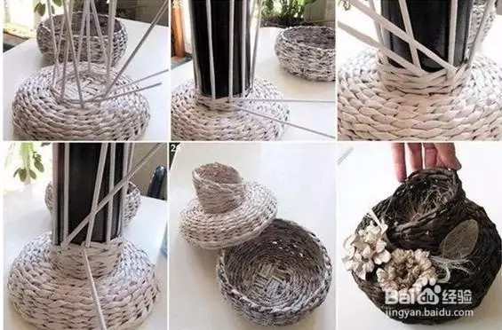 如何用纸叠花篮