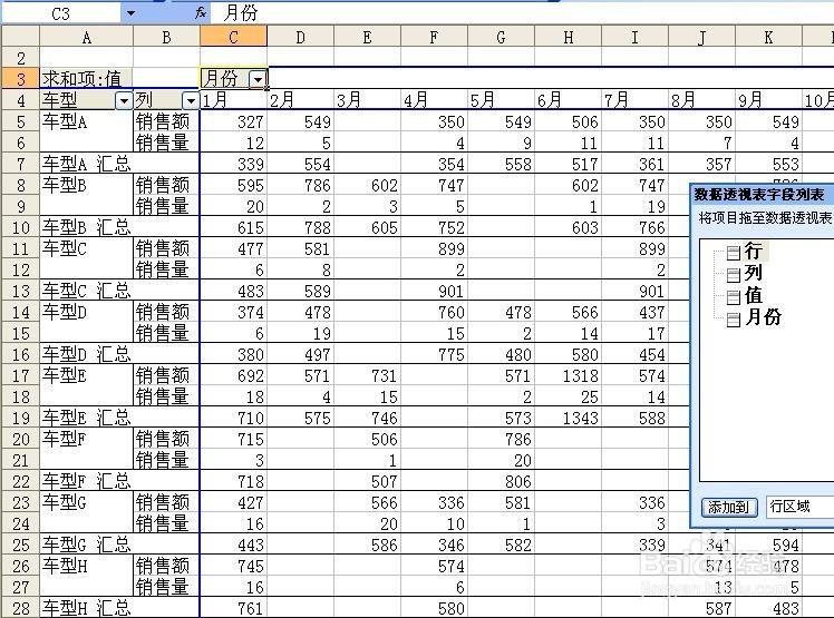 多重合并计算数据区域透视表汇总实例
