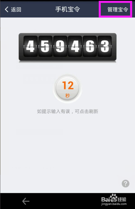 支付宝手机宝令怎么使用