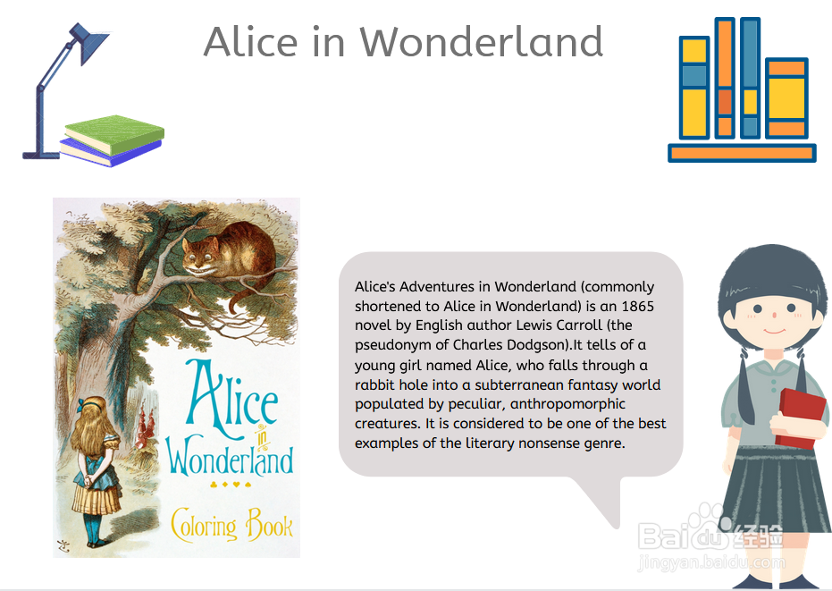 爱丽丝梦游仙境手抄报英文