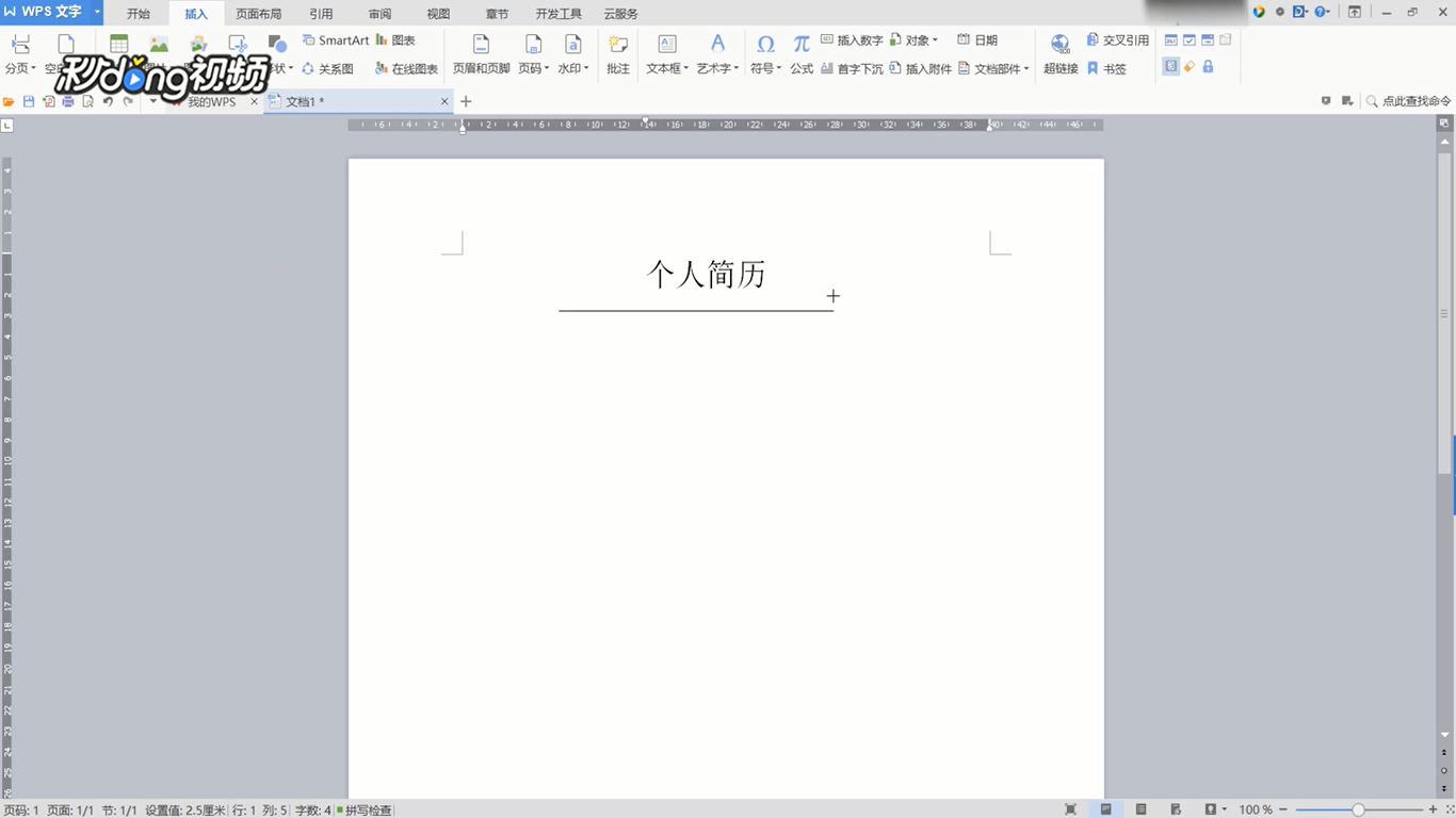 WPS文字怎么制作求职个人简历