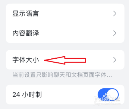 飞书字体大小怎么设置