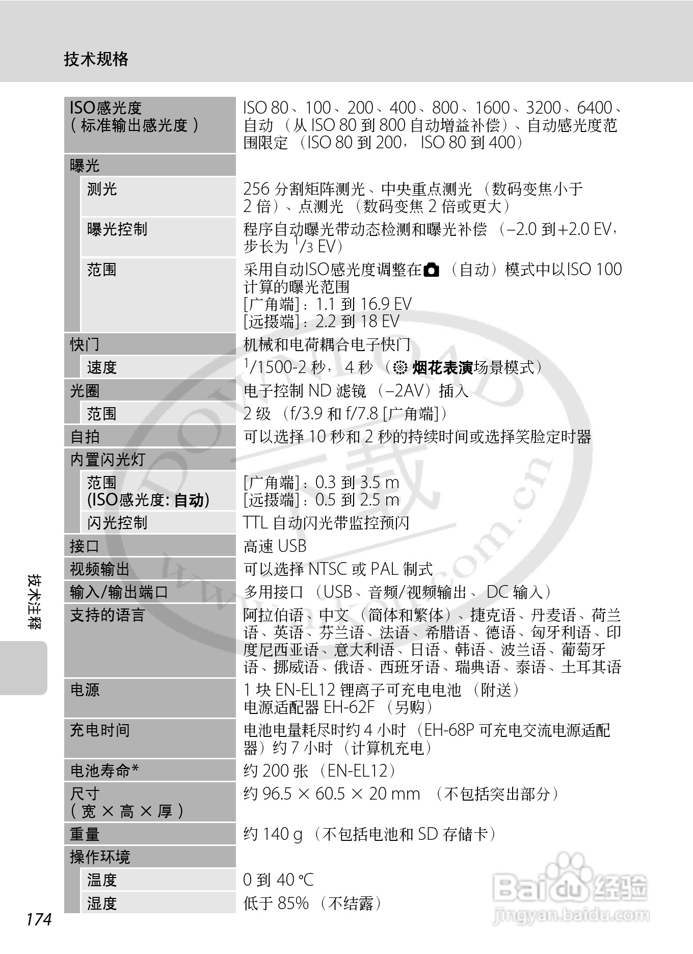 尼康Coolpix S70数码相机说明书:[19]