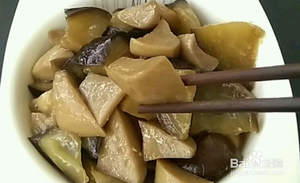 美味杏鲍菇烧茄子