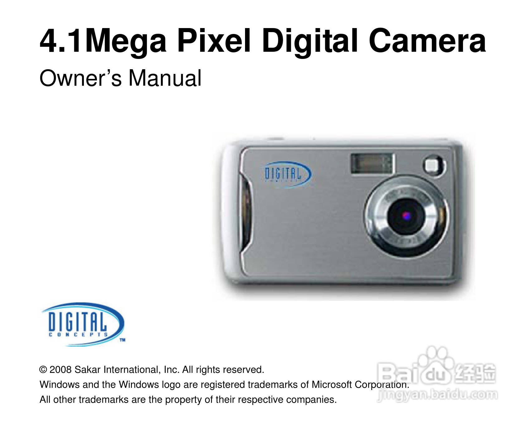 威达ViviCam 4090数码相机使用说明书:[1]