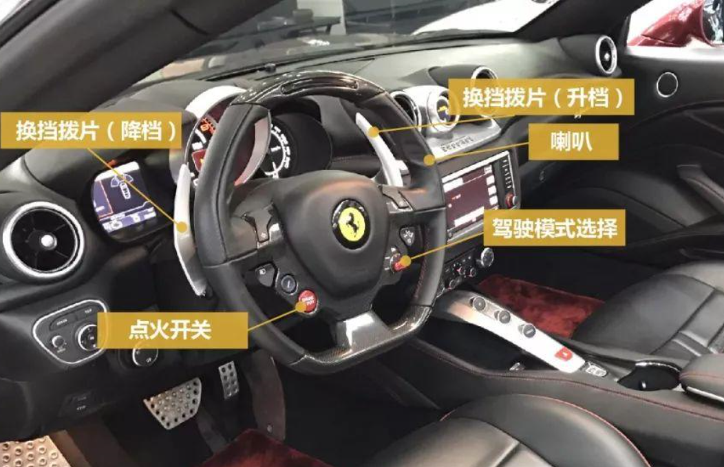 法拉利的档位在哪里