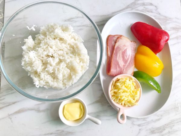 培根彩椒烤饭团