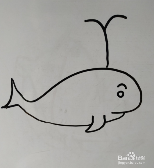 如何画鲸鱼的儿童画