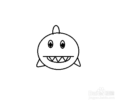 如何画鲨鱼的简笔画