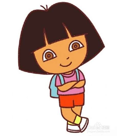 如何画出爱冒险的朵拉?