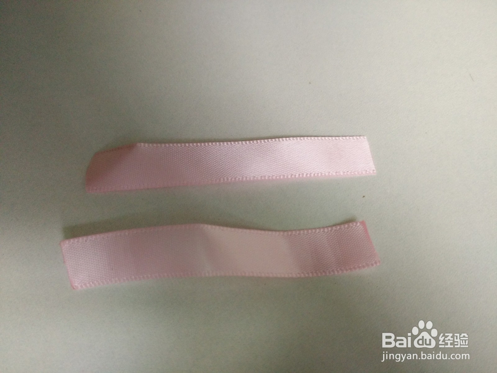 手工制作：粉色锻带蝴蝶夹（一）