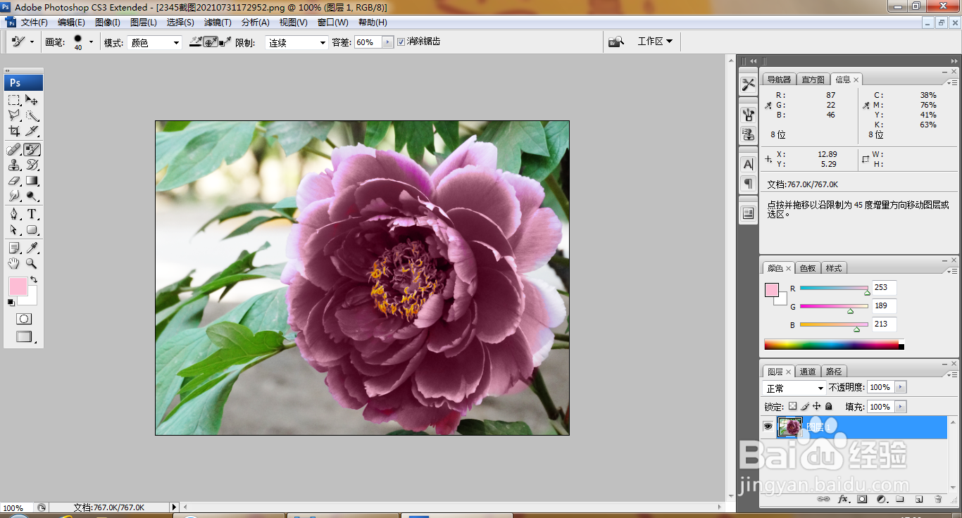 如何用PS使用颜色替换工具