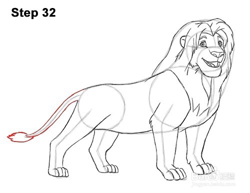 如何绘制Simba（长大）——加菲的吃货生活