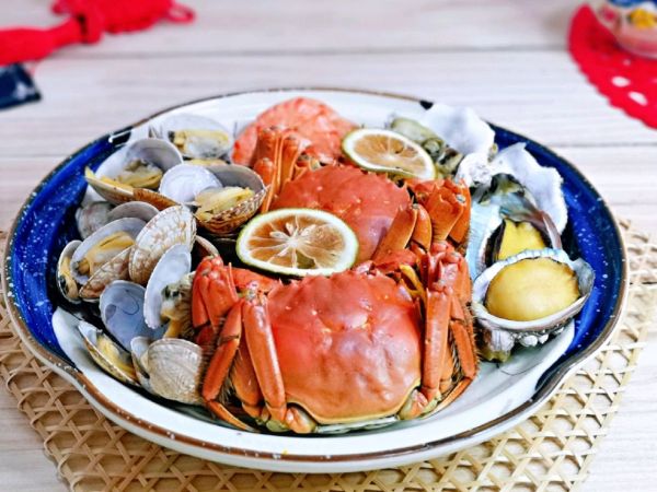 柠香热气蒸海鲜