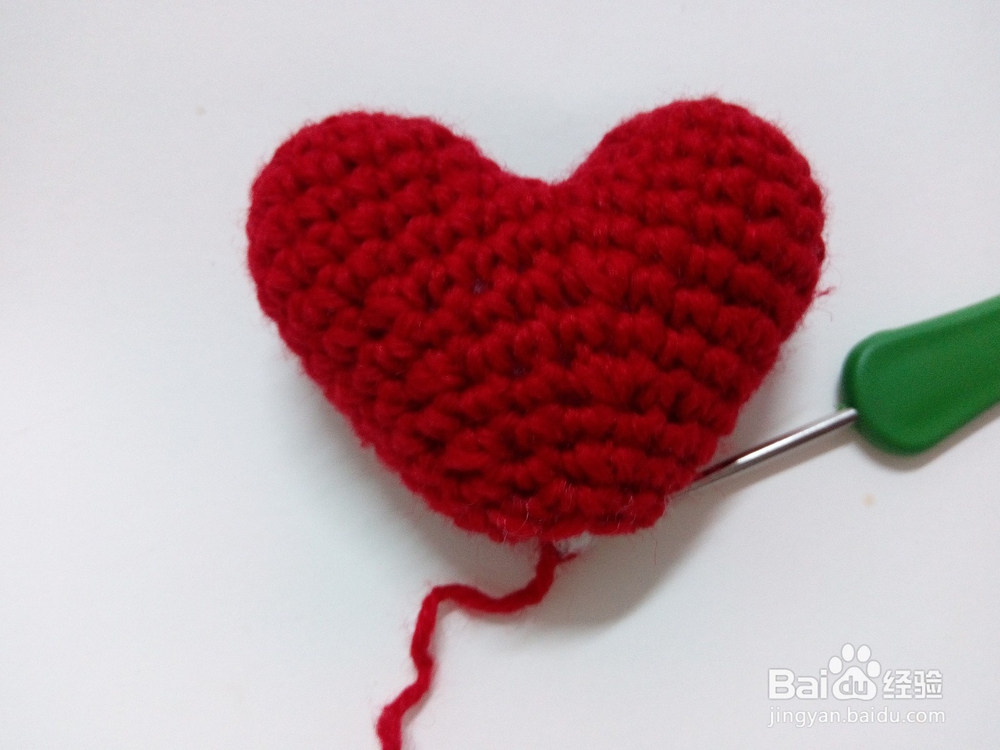 [钩针3]怎样钩立体心形玩偶
