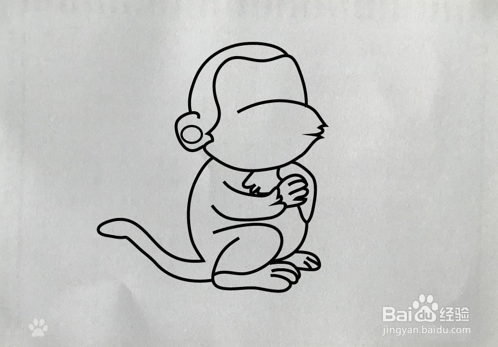 【简笔画】呆萌的小猴子画法