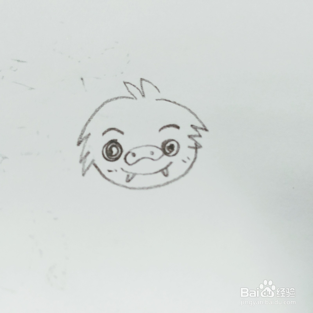 怎么来教幼儿画一只卡通蝙蝠简笔画?