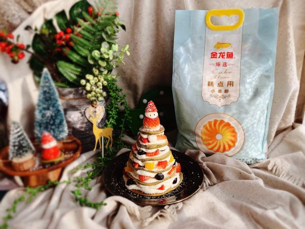 抹茶松饼圣诞树蛋糕
