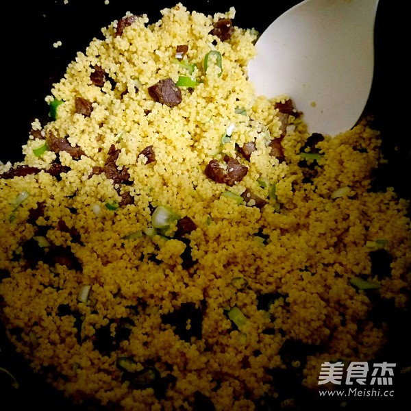 风干牛肉小米饭