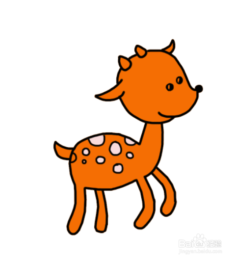 动物简笔画：梅花鹿