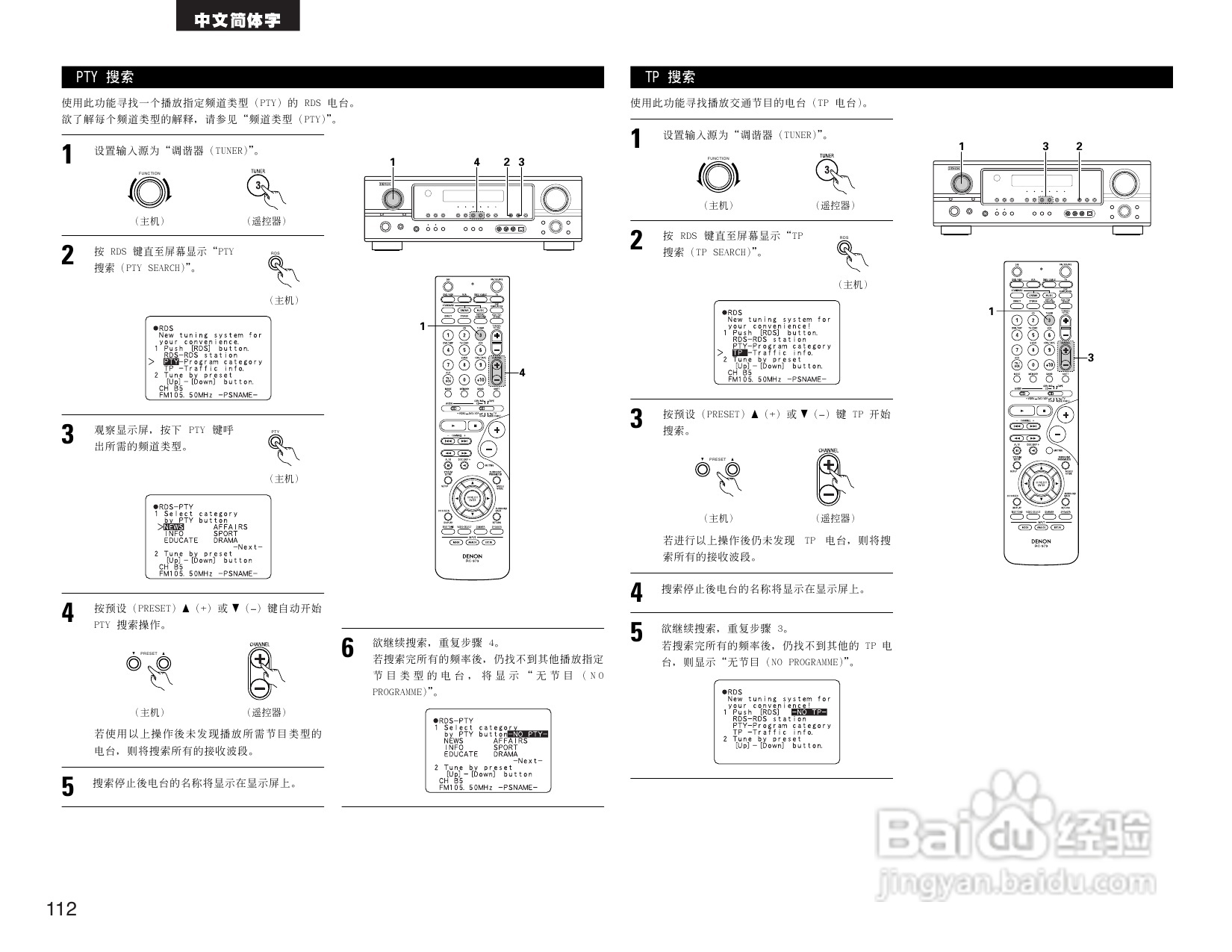 DENON AVR-1905 AV收音环绕扩音机操作说明书:[6]