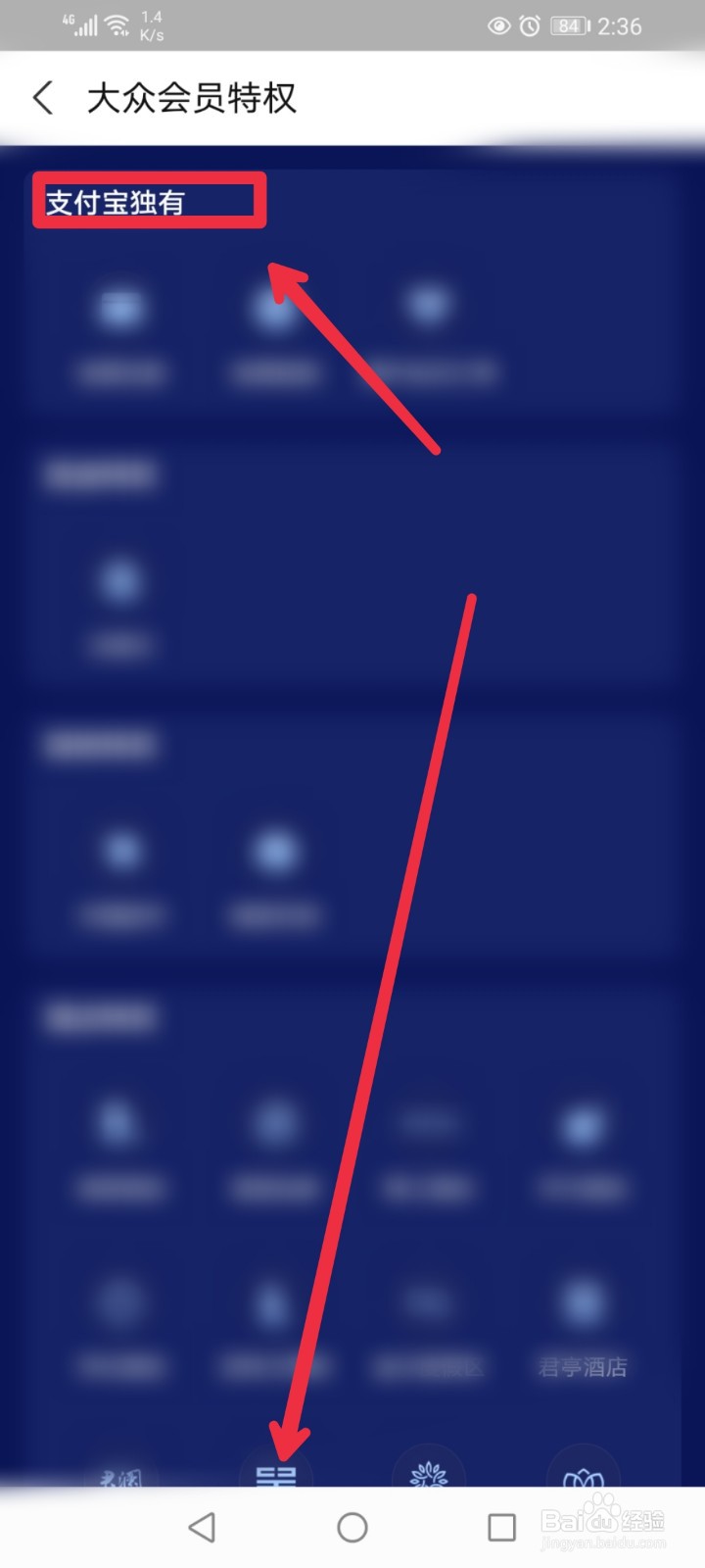 怎么查看我的支付宝特权？