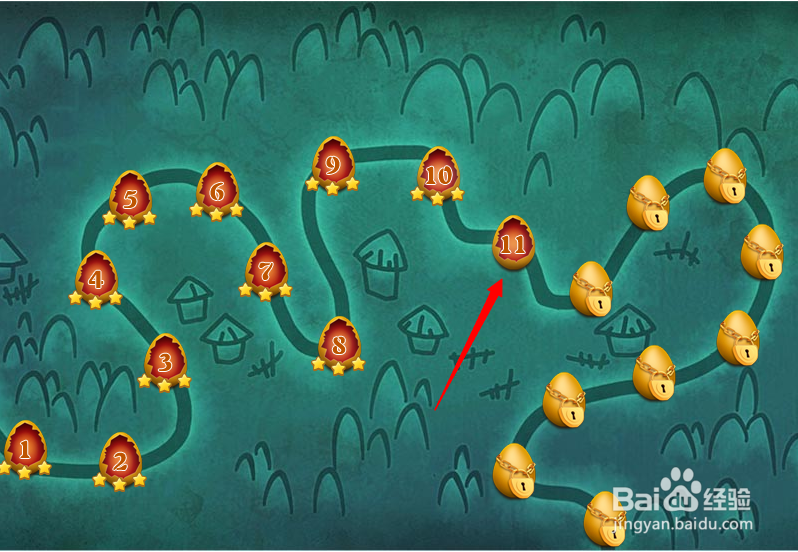 小游戏泡泡鸟历险记第11关