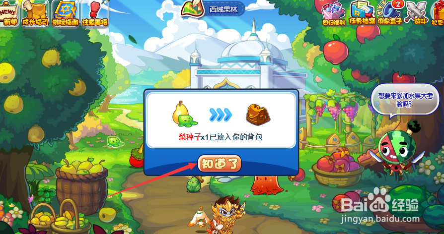 洛克王国如何获得梨种子