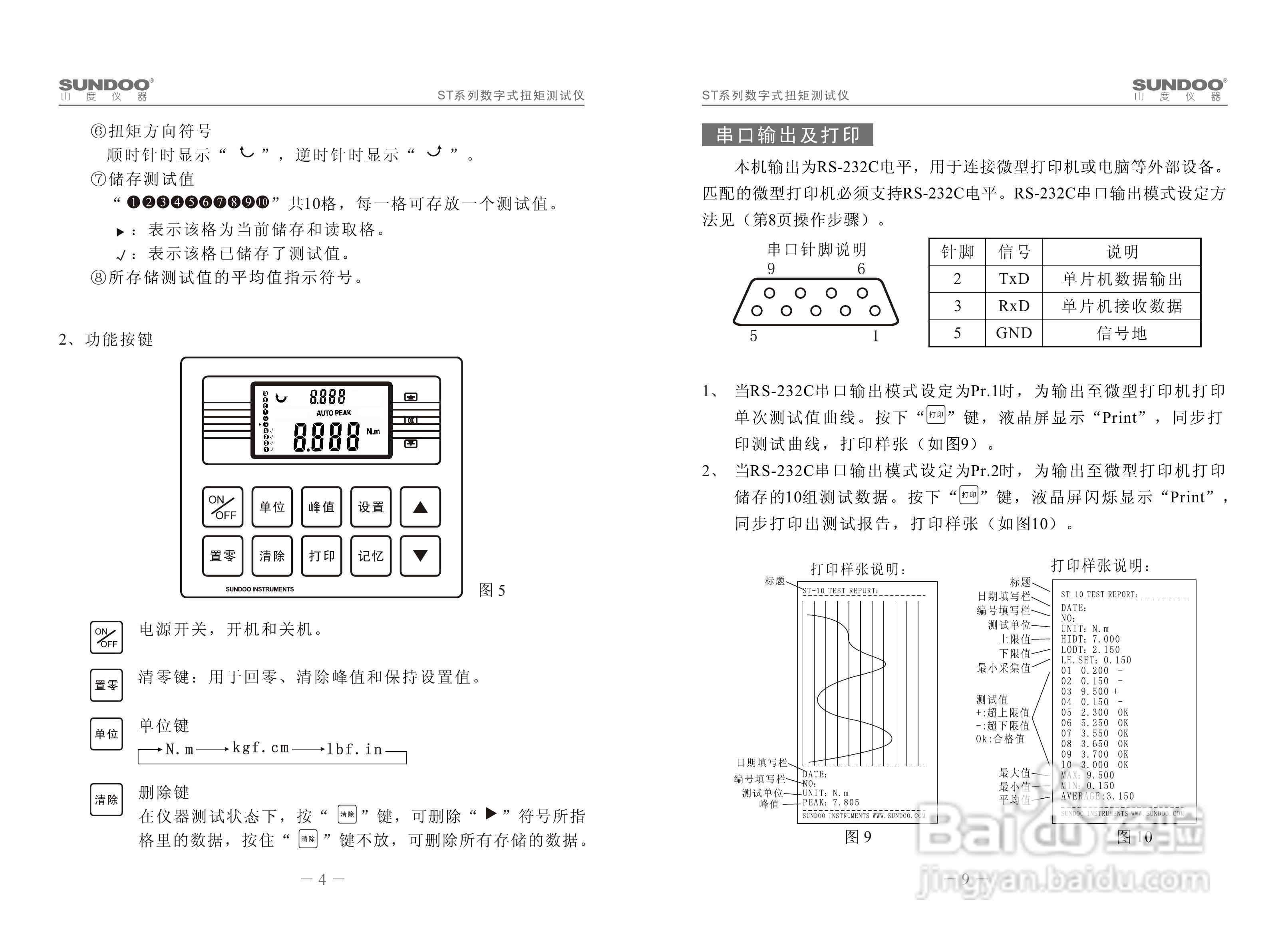 山度ST-200数字式扭矩测试仪使用说明书