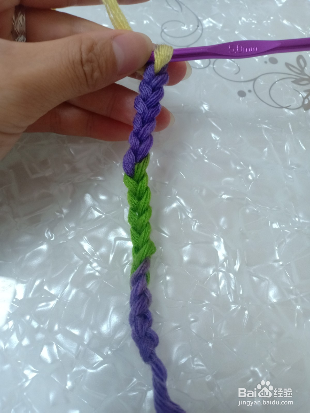 钩针三卷长针的编织方法