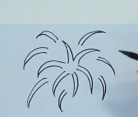 儿童简笔画——和爸爸妈妈一起看烟花 好幸福哦