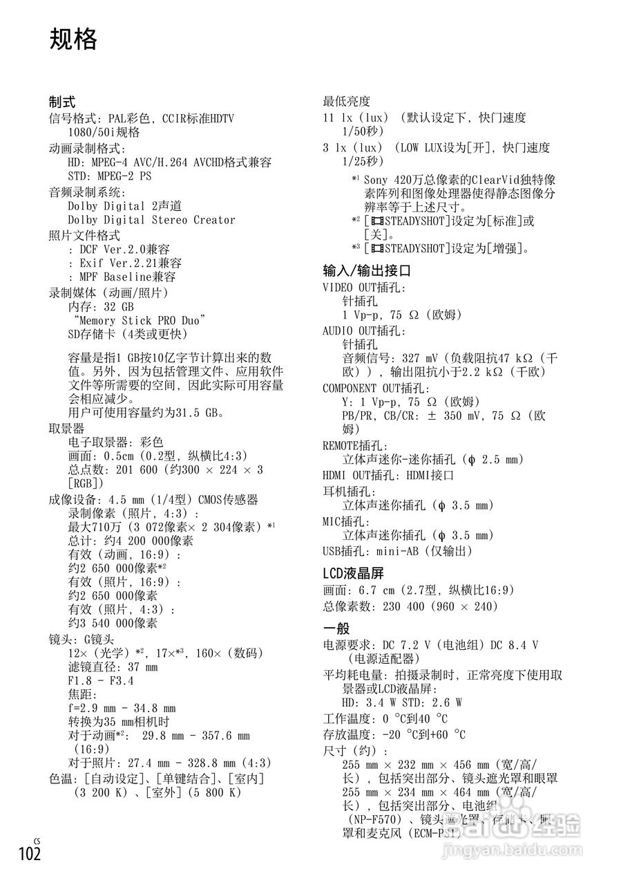 HXR-MC1500C肩扛式高清摄录一体机操作手册:[11]