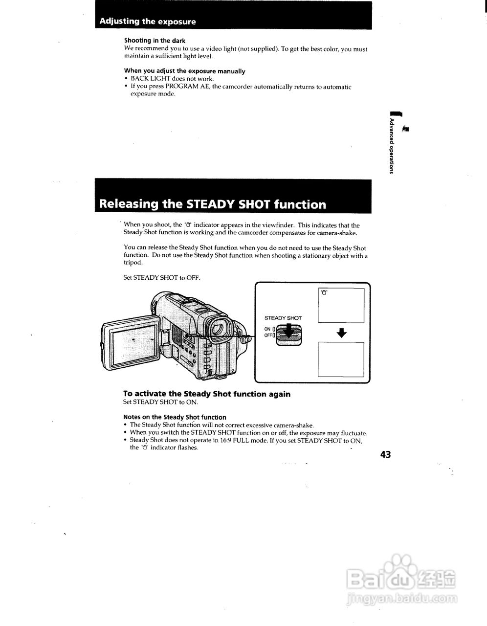 索尼CCD-TRV62模拟摄像机说明书:[5]