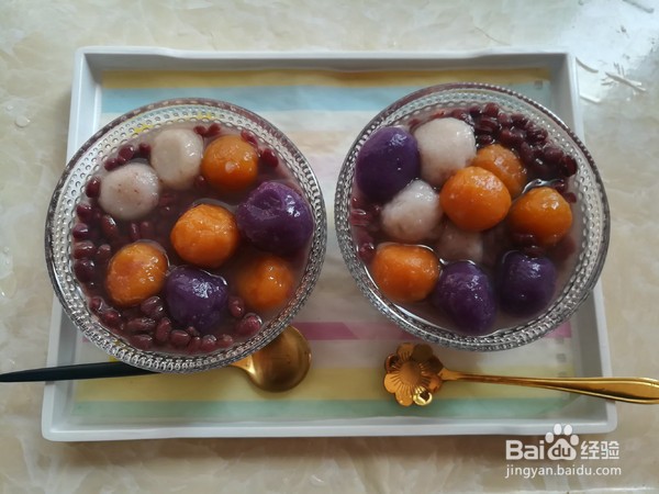 夏天清凉可口的甜品——三色芋圆