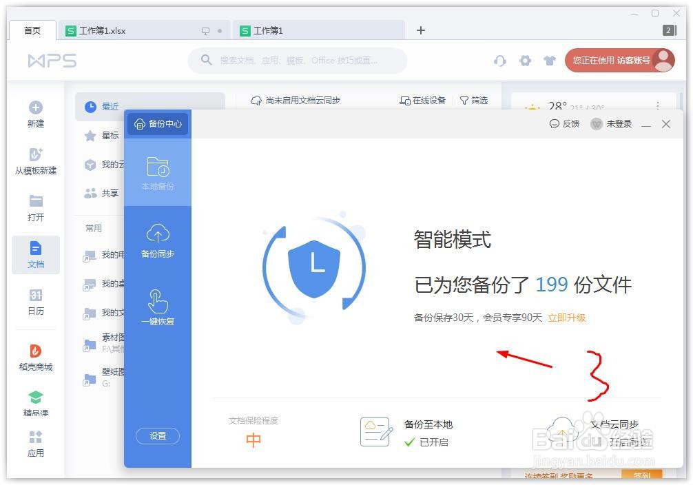 wps表格备份的文件在哪里