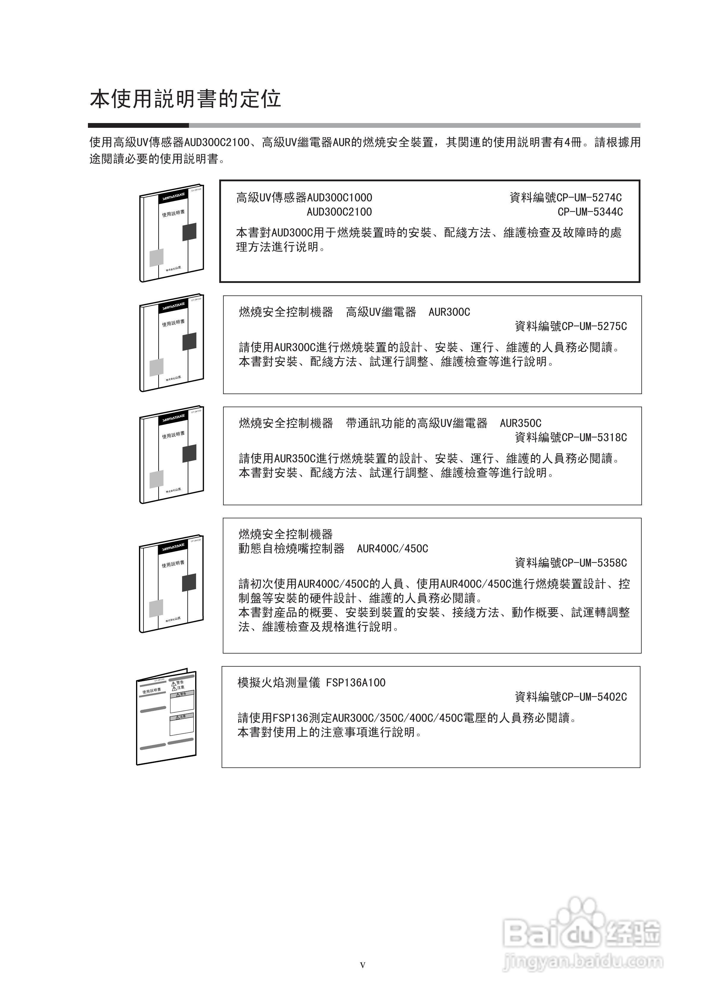 山武AUD300C2000高级UV传感器使用说明书:[1]