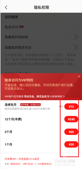 全民K歌如何隐身访问?