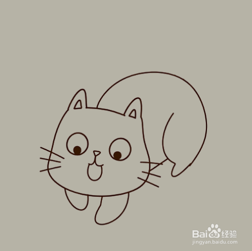 如何手工画小猫咪的简笔画?