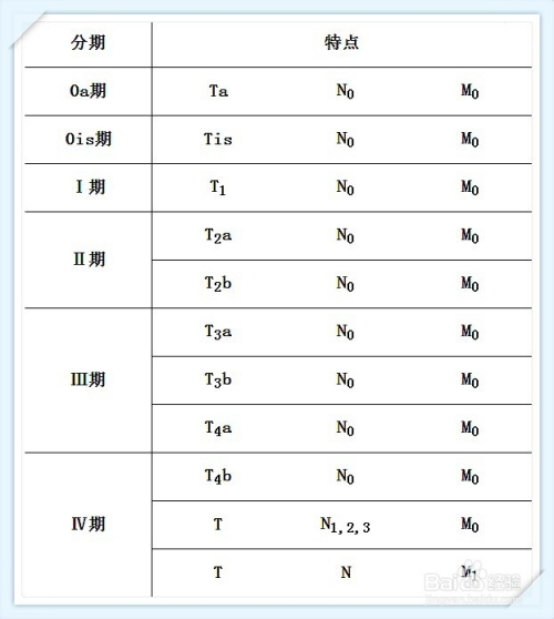 膀胱癌临床分期(tnm分期)