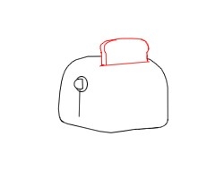 简笔画---怎么画烤面包机