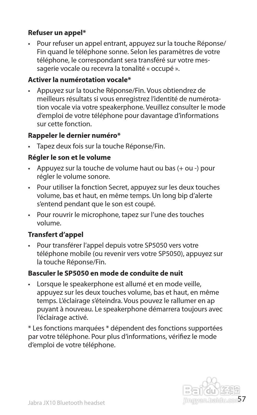 捷波朗SP5050蓝牙耳机使用说明书:[6]