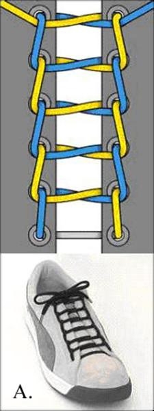 板鞋系鞋带方法图解