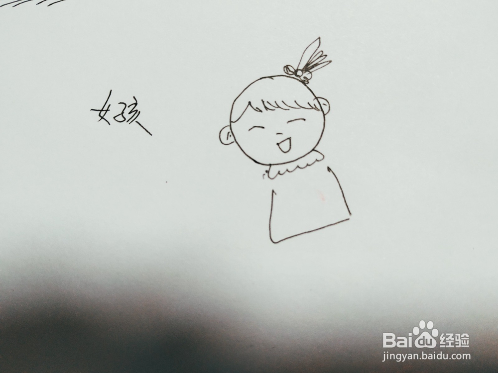 卡通女孩简笔画怎么画呢