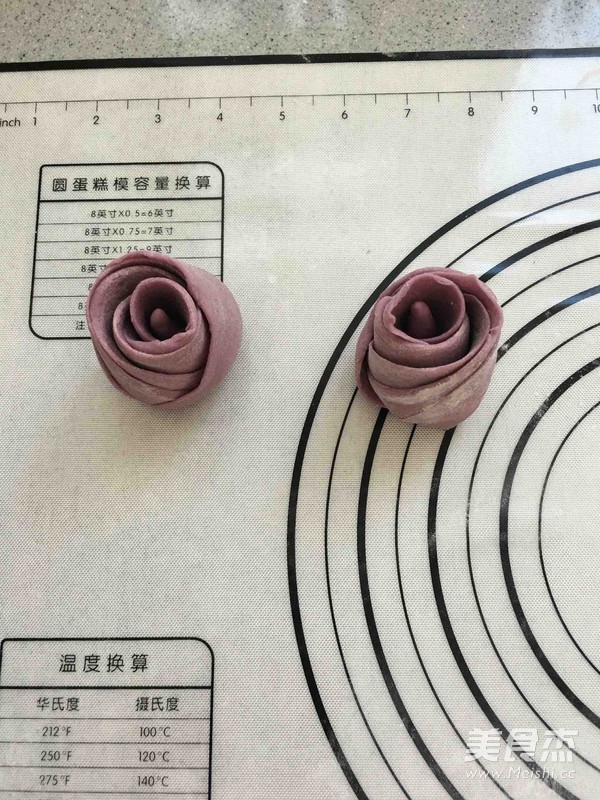 紫薯玫瑰花馒头