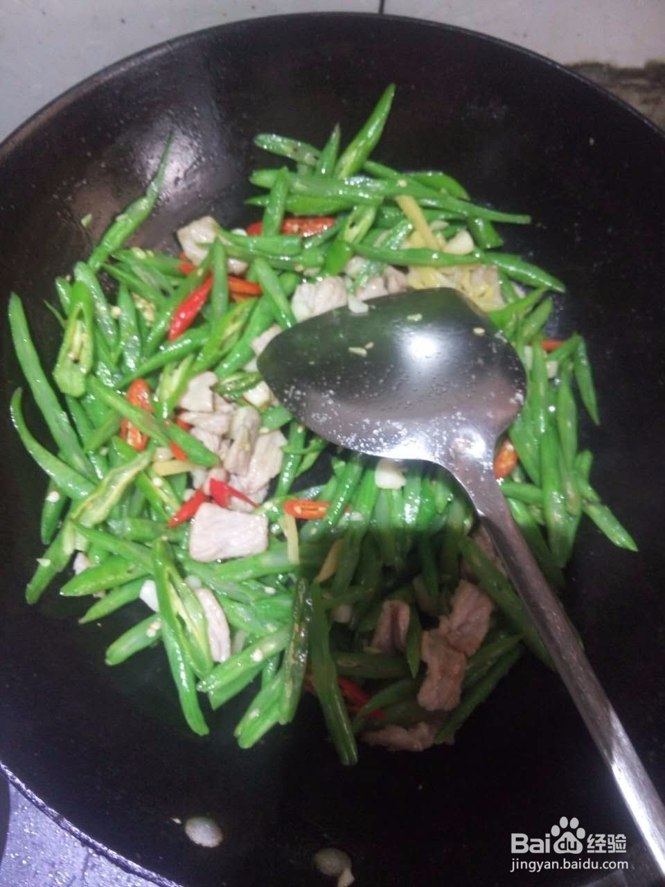 家常简便四季豆炒肉